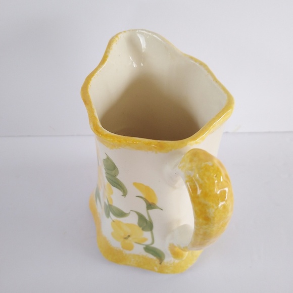 Vintage Yellow Floral Pitcher - Picture 3 of 5